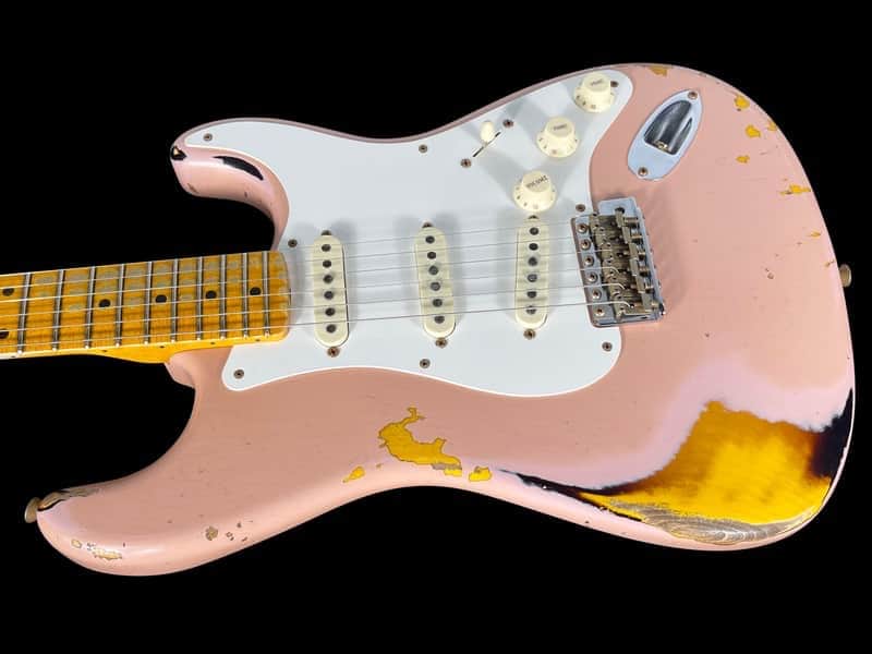 Fender Stratocaster 1956 Custom Shop Limited Heavy Relic Dirty Shell Pink over 2-Color Sunburst 2021 image 1