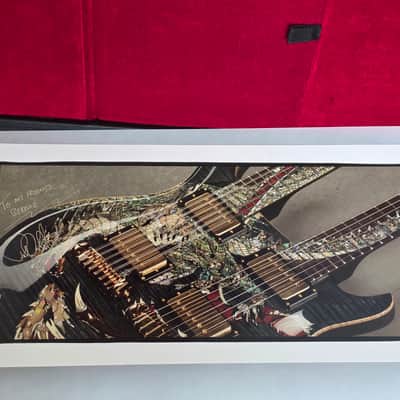 PRS Signed Dragon Double Neck Guitar Collection Book to Whitesnake Guitarist Bernie Marsden in custom hard case image 5