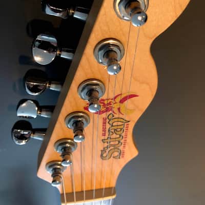 Jerry Jones Supreme Dual Neck Sitar 2000s Gatorburst image 3