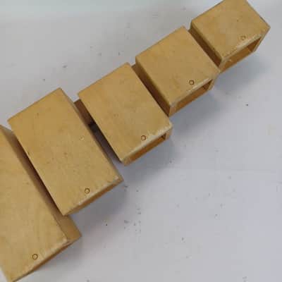Temple Blocks 3"x4"x3.5",4",5.25",7",8.5" 5x Natural 9-Ply-Maple +Wood Frame Set image 7