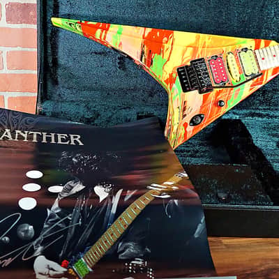 ESP PV Sexy Finger V-II Panther Signature Model of Sex Machineguns 2010 Marble Rainbow OHSC image 12
