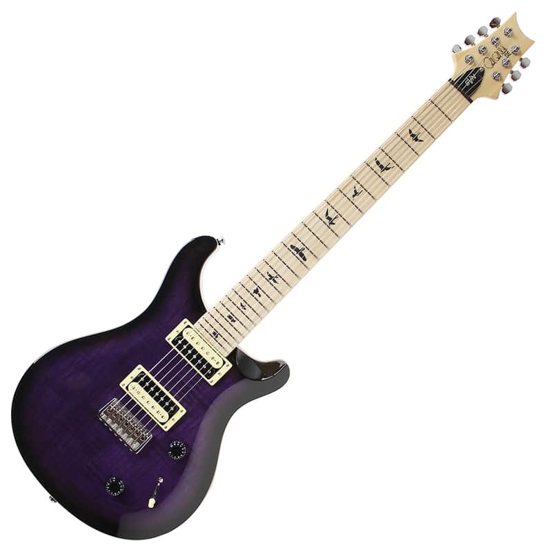 PRS 2018 SE SVN 7 String Maple Neck, 2018 Purple Burst (ex display