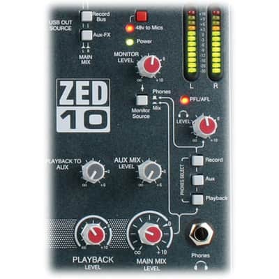 Allen & Heath ZED-10 10-Channel Mixer/USB Audio Interface with Gator Mixer Bag and Hosa STP-201 Insert Cable image 3