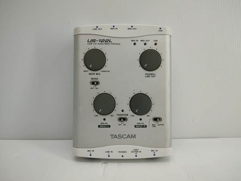 TASCAM US-122L USB Audio Interface 2010s - Silver image 1