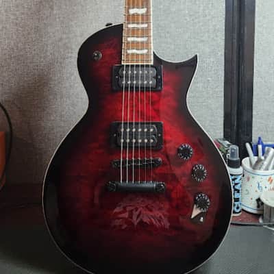 ESP LTD EC-256 QM 2024 - Present - See Thru Black Cherry Sunburst image 4