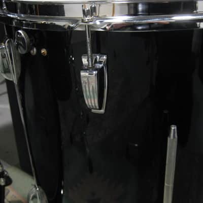 Ludwig Vistalite Solid black big beat 1976 - Noir opaque image 7