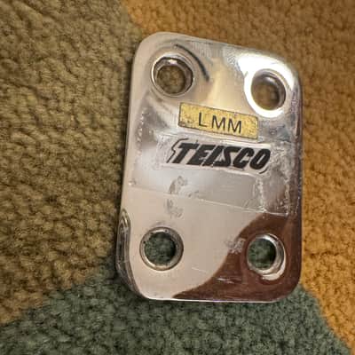 Teisco Neck plate [42mm & 27mm/center of holes] Made in Japan 60s-80s - Chrome image 1