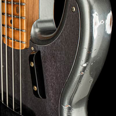 Fender Custom Shop Empire 58 Precision Bass Heavy Relic - Faded Aged Charcoal Frost Metallic #91085 image 11