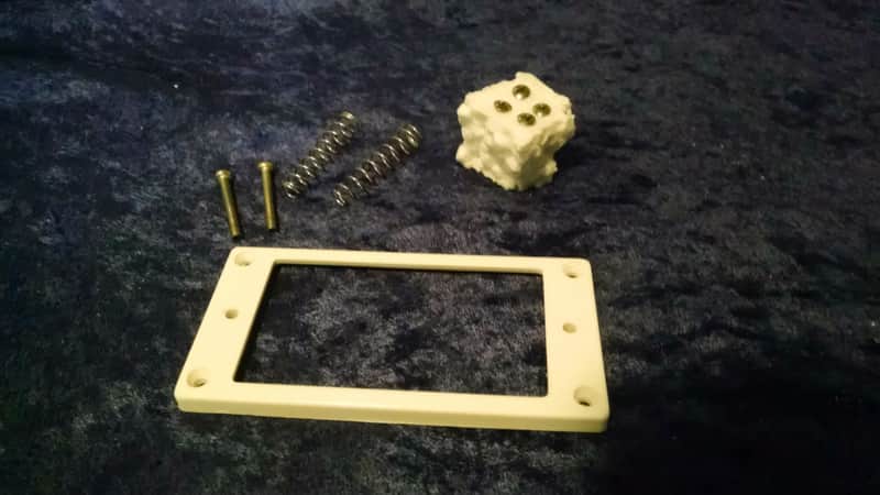 Kramer Bright White Humbucker Pickup Ring neck image 1