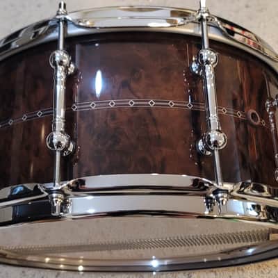 🥁 Tama STAR Reserve TBWS1465S-GCSVol. 3 Walnut/Bubinga Snare Drum – 14x6.5 – Gloss Claro Walnut. Pristine Demo Condition image 4