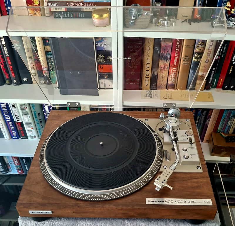 Pioneer PL-518 Turntable, Serviced, New Veneer