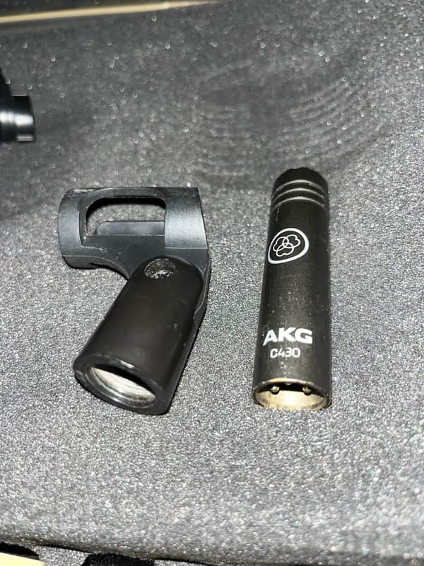 AKG C430 Small Diaphragm Cardioid Miniature Condenser Microphone 2010s - Black image 1