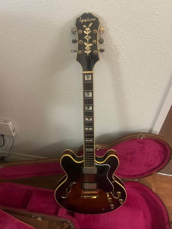 Epiphone Sheraton vintage early 80s Japan acoustic electric guitar great shape image 1