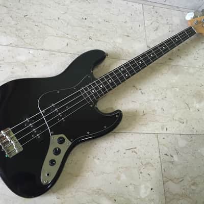 Fender Japan Jazz Bass Silver Series Black Electric Bass Guitar Rare Original Maple Rosewood Neck image 1