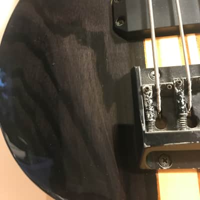 Westone Thunder 3 b 4 string bass guitar neck through 1986 black stain image 2