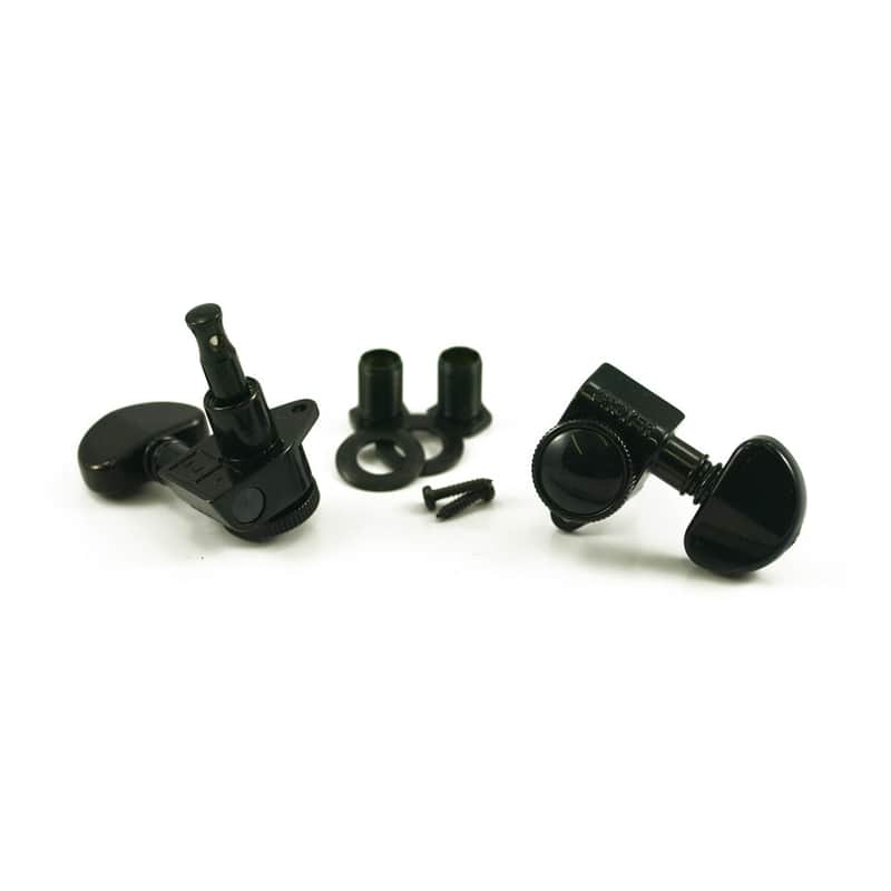 Roto-Grip 502 Locking Tuners 3 Per Side 18:1 Gear Ratio-Black image 1