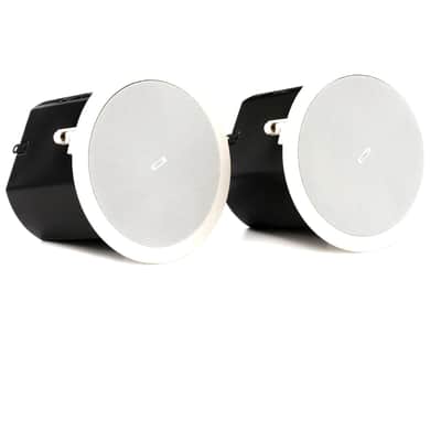 QSC AD-C6T - Ceiling Loudspeakers Pair - White – Ceiling Loudspeaker - Like New w/ Original Box image 3