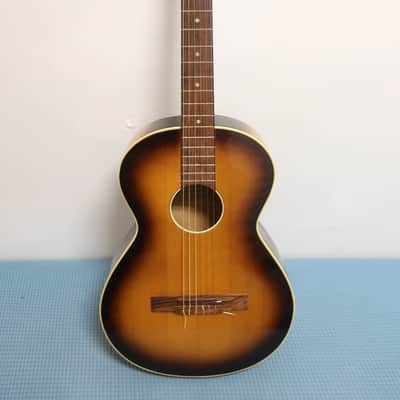 Vintage 1960s  Framus Parlor Model 5/10 "Serenade" Small Body Acoustic Guitar West Germany Clean Original Fuax Gator Case Hang Tags & Original Pick WOW image 1