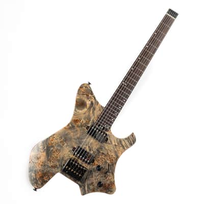Eart GW2 Headless Electric Guitar, Right Handed, Roasted Padauk+Poplar Burl Body, 24 Stainless Steel Frets image 10