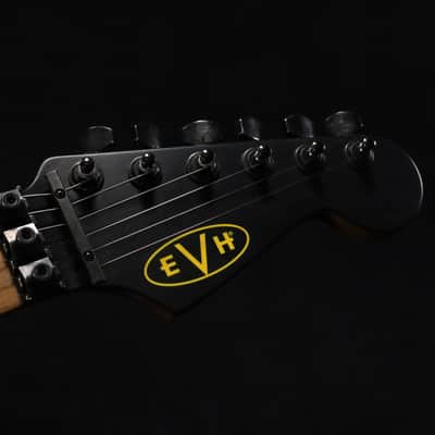 EVH Striped Series Frankenstein Frankie Electric Guitar - Black with Yellow Stripes, Relic 616 image 4