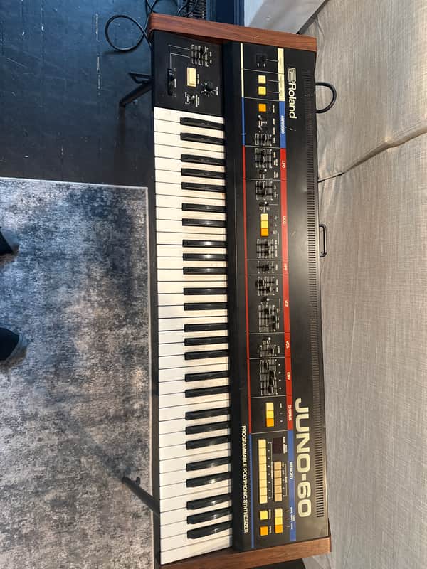 Roland Juno-60 61-Key Polyphonic Synthesizer 1982 - 1984 - Black image 1