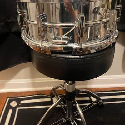 Ludwig No. 402 Supraphonic 6.5x14" 10-Lug Aluminum Snare Drum with Large Chicago Keystone Badge 1984 - Chrome-Plated image 5