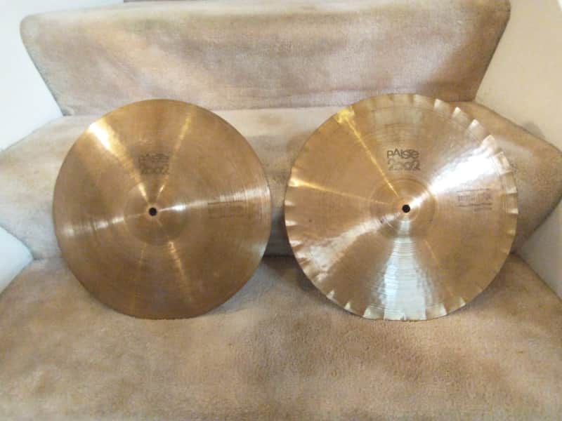 Paiste Vintage Black label sound edge 2002 14 inch hi hats lightweight collectors! image 1