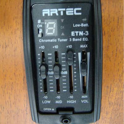 Artec ETN-3 PRE AMP EQ SYSTEM WITH TUNER AND PIEZO PICKUP FOR ACOUSTIC GUITAR image 1