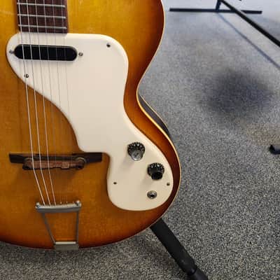Vintage 1965 Epiphone (Kalamazoo) Granada E444T Thinline Archtop Electric Guitar - Sunburst with Gibson Case image 3
