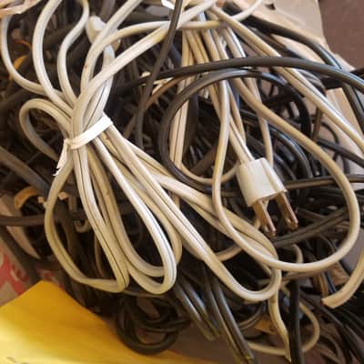 Lectroloid one (1) 117V Power Cord Electric Cable cut Silvertone, Webcor Vintage non-polarized black, grey 1940s-1960s image 4