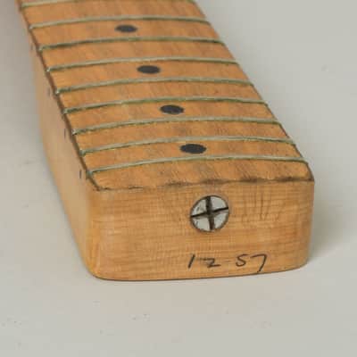 Fender  Stratocaster Solid Body Electric Guitar (1957), ser. #024071, original tweed hard shell case. image 19