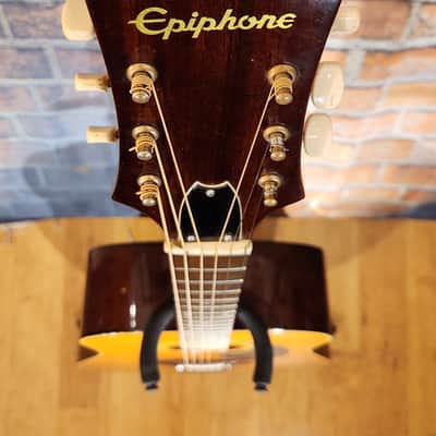 Vintage 1970s MIJ Epiphone FT-140 Bolt-On Dreadnought Acoustic Natural image 7