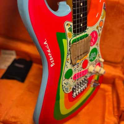 2022 Fender Artist Series George Harrison Rocky Stratocaster 2022 - Sonic Blue / Custom Art image 12