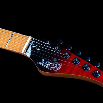 Jet JS-1000 Vulcano 1000 Series Mahogany Solid Flamed Maple Top Body Canadian Roasted Maple Neck 6-String Electric Guitar image 14