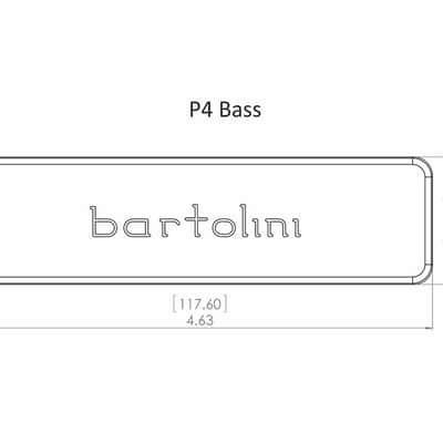 BARTOLINI P46CBC-T 6-String P4 Soapbar Pickup Bridge image 3