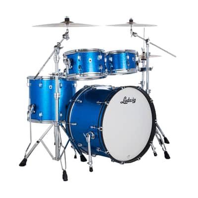 Ludwig NeuSonic Blue Super Sparkle Rapid MOD2 Drums 14x22_14x16_7x12_6x10 Fast Shell Pack Authorized Dealer image 1