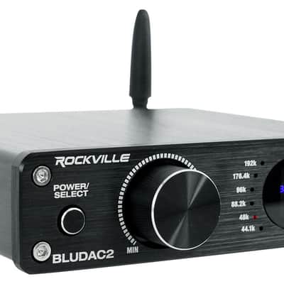 Rockville BLUDAC2B Hi-Res 192K Amplifier Home Bluetooth Receiver Optical/Sub Out image 2