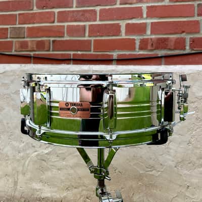 Vintage Yamaha SD-550MA Made In Japan Chrome Over Steel Snare Drum - 1980's image 3