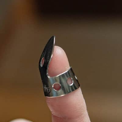 Wyatt Custom Banjo Finger Picks Pre-War National Style German Nickel Silver image 4