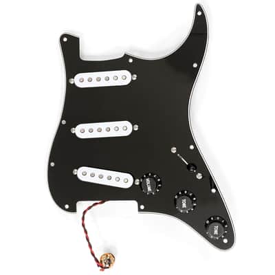 AxLabs Habanero Loaded Strat-Style Pickguard - S/S/S 2023 - Black with White Covers image 1