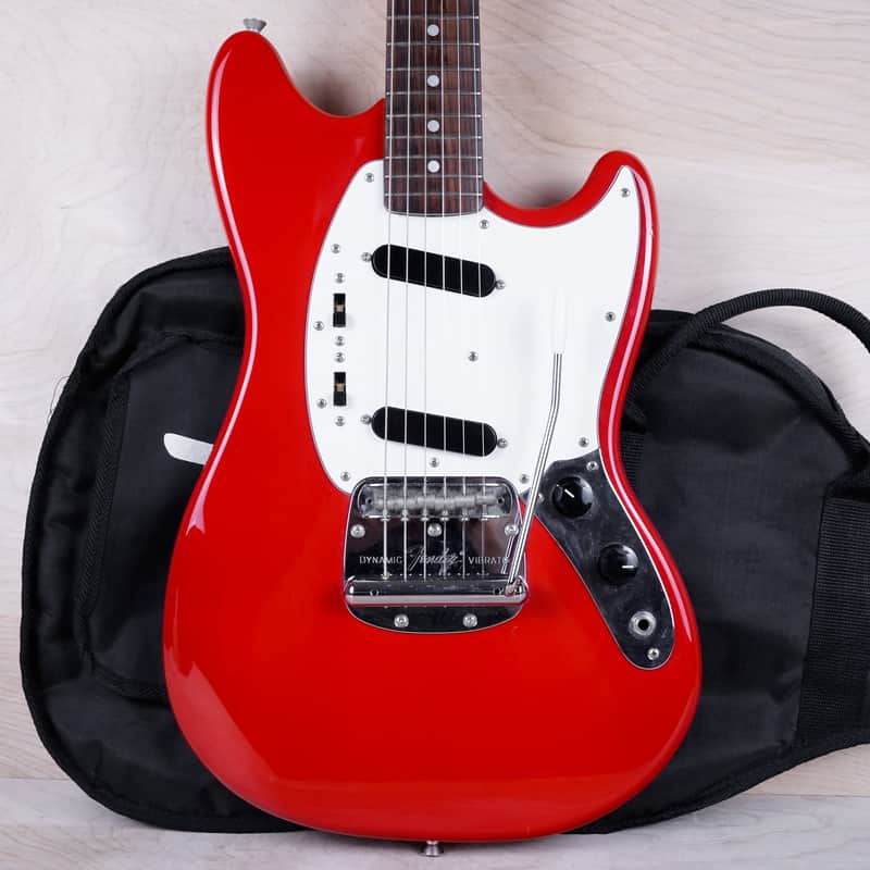 Fender MG-69 Mustang Reissue MIJ 2010 Red Matching Headstock Japan w/ Bag image 1