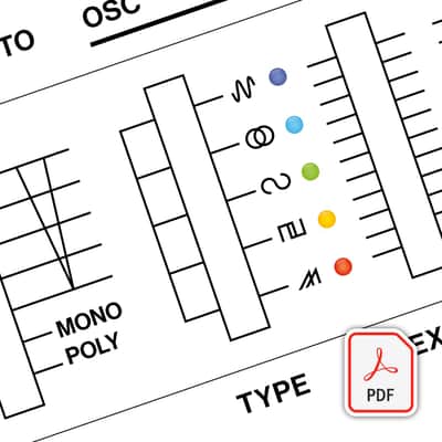 Yamaha CS Reface  - Beautifully Illustrated Blank Patch Sheet PDF