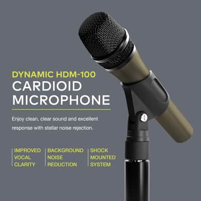 Knox Gear HDM-100 Uni-Directional Dynamic Cardioid Microphone (Clip Included) image 4