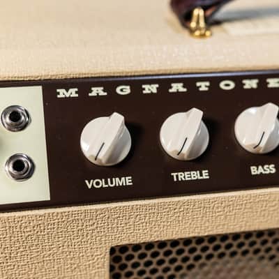 Magnatone Kingston 12W 1x12” Combo Amp w/ Reverb – Blonde w/ Oxblood image 3