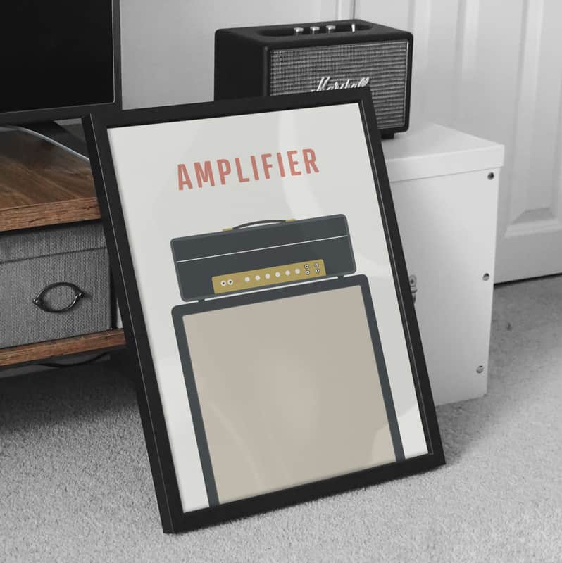 Marshall Amplifier Print - Amp Music Poster, Guitar Wall Art (30x40cm Size) image 1
