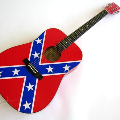 Dreadnought Rebel Flag Acoustic Guitar image 1