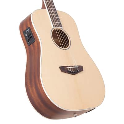D'Angelico Guitars Premier Niagara Mini Dreadnought Acoustic Guitar, Natural image 4