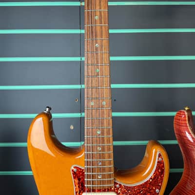 Fender American Deluxe Stratocaster HSS Amber 2006 Electric Guitar image 6