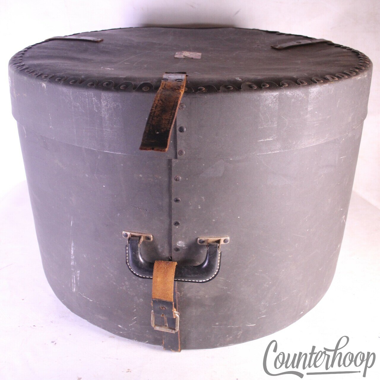 Premier 14x22" Fibre Bass Drum Case 25.5x17+3.5"Hard Shell Fiber UK Vintage 60s — main photograph