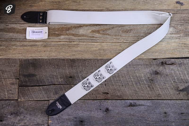 Couch Guitar Straps Tiger Strap - White W/ White Tigers A040 image 1